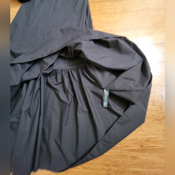 ASOS Black Puff Sleeve Poplin Maxi Dress Size 0 - Picture 8 of 9